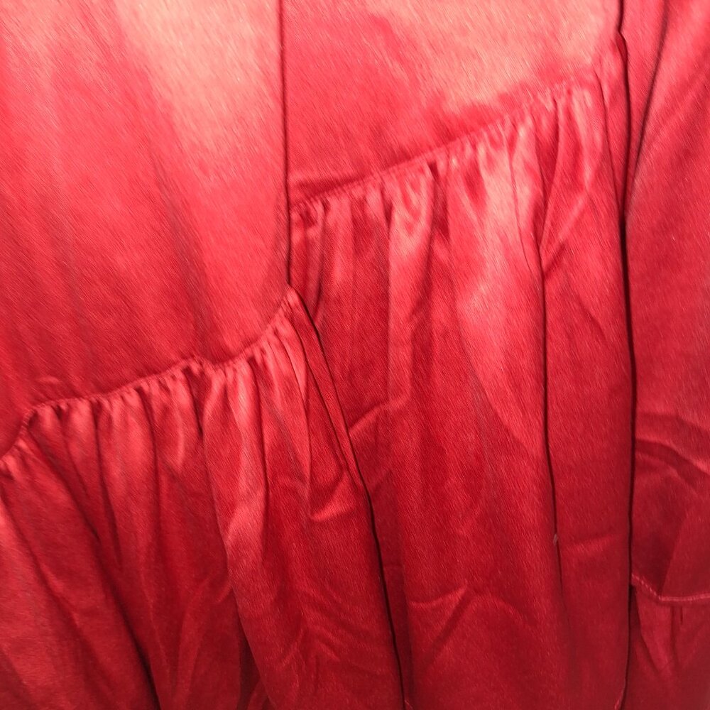 NWT Ivey City Co Mi Amor belted long sleeve red dress size XL party formal - Picture 4 of 12
